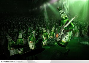 饮料广告-创意纯生啤酒海报