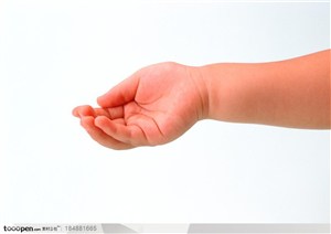 人物手势元素-婴儿手窝起的手势特写