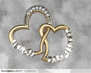 珠宝首饰戒指珠宝首饰结婚黄金心形耳环
