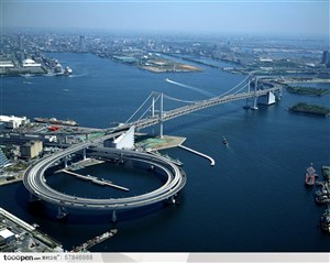 名胜建筑-俯视深圳湾大桥