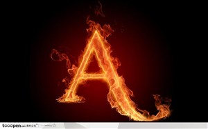 火焰特效英文字母A