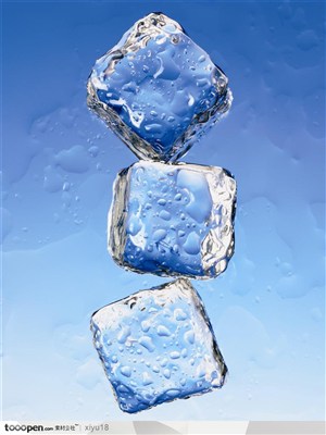 动感水花-水中的冰块