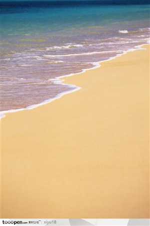 海滩风景-金色的沙滩