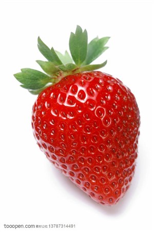 新鲜水果-草莓斜着摆放着的特写