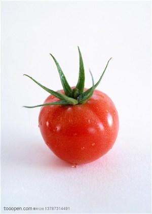 新鲜蔬菜-带着水珠的西红柿