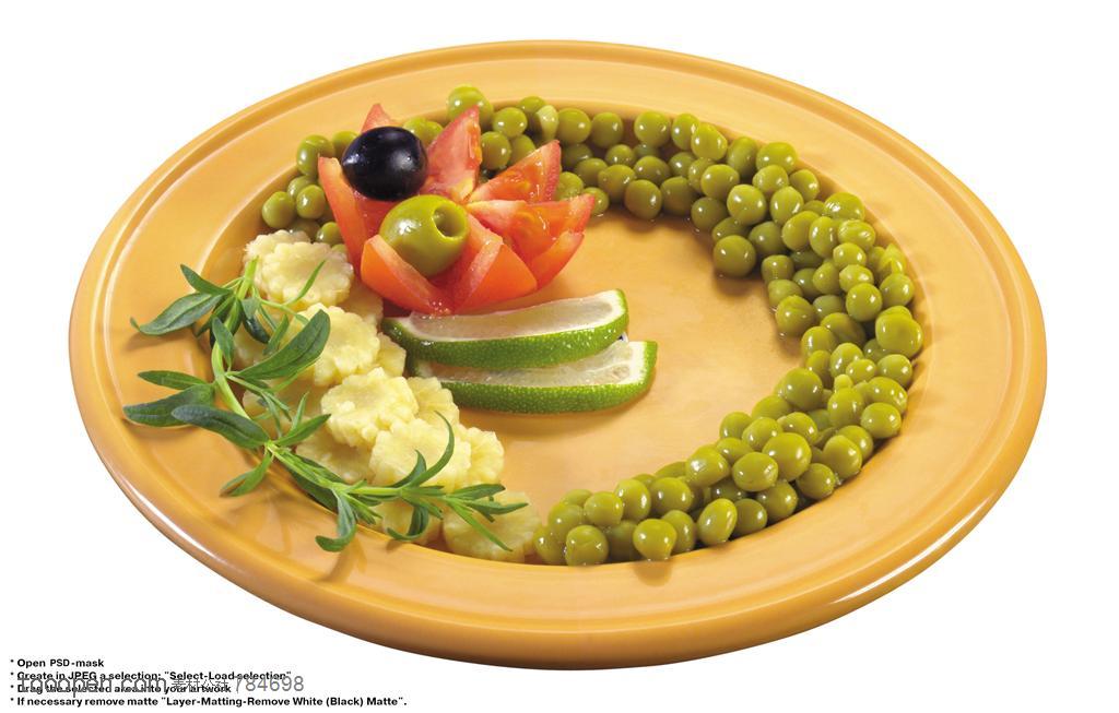 水果拼盘-摆放在盘子里的橄榄、柠檬、西红柿、蓝莓等