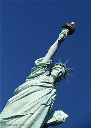 世界风情-美国自由女神像上半身