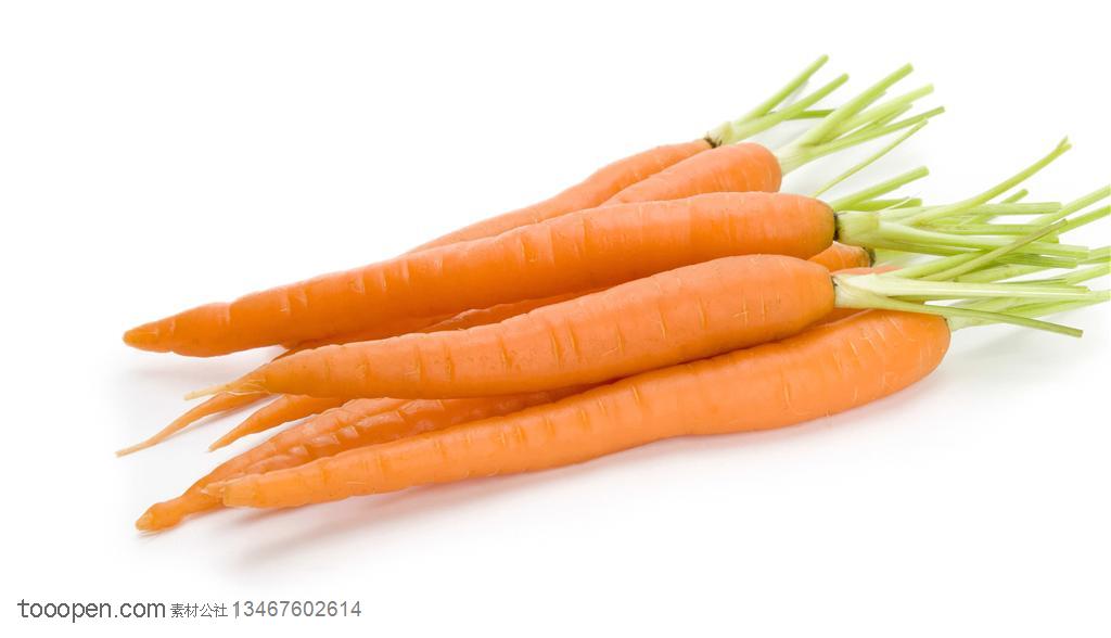 新鲜蔬菜-摆放在一起的胡萝卜