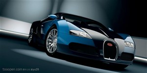 威龙Veyron（蓝色的布加迪威龙车头）