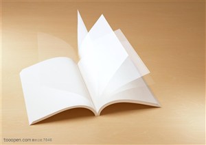 纸张特写-展开的本子翻动着内页