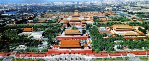 北京名胜-俯视天安门广场和故宫全貌