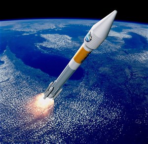 宇宙探索-升空的火箭