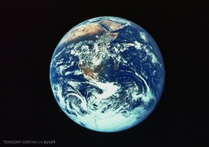 宇宙探索-蓝色的地球特写