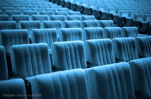 剧场-绿色椅子特写