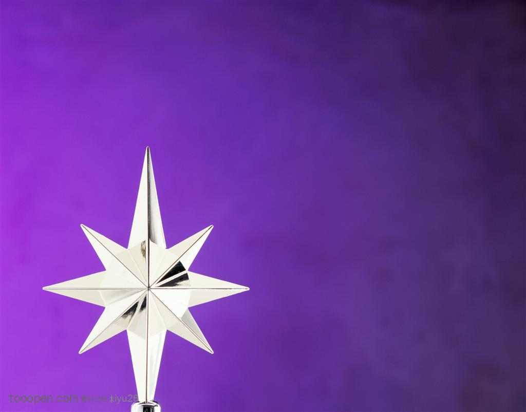 圣诞气息-银色的星形