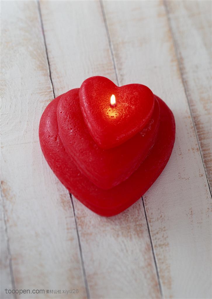 情人节物语-迭起的心形蜡烛