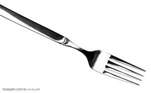 西餐餐具-斜放的叉子