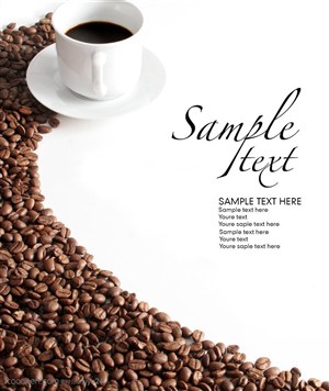 品味咖啡-醇香咖啡与咖啡豆