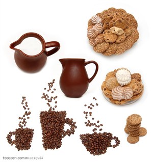 品味咖啡-咖啡与饼干