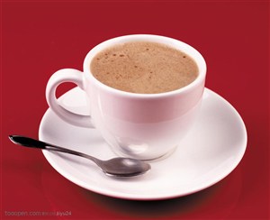 品味咖啡-一杯白色的咖啡杯