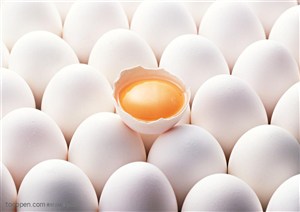 新鲜鸡蛋-摆放整齐的鸡蛋