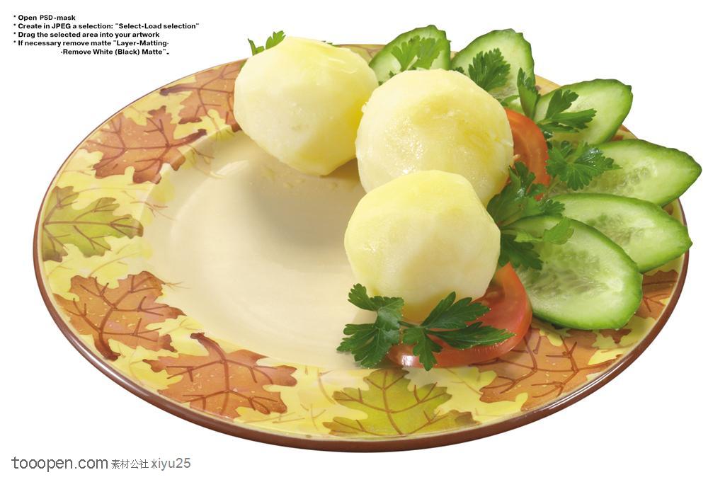 健康素食-三个土豆球