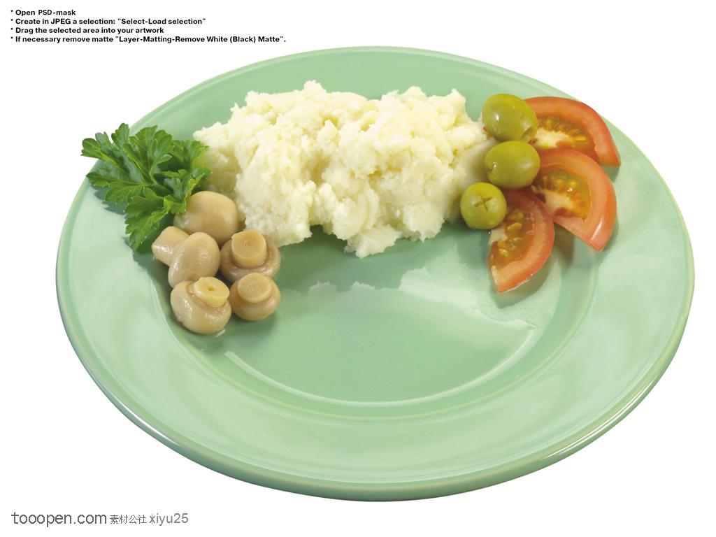 健康素食-土豆泥与西红柿