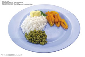 健康素食-青豆胡萝卜与米饭