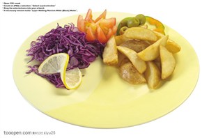 健康素食-土豆片与洋葱