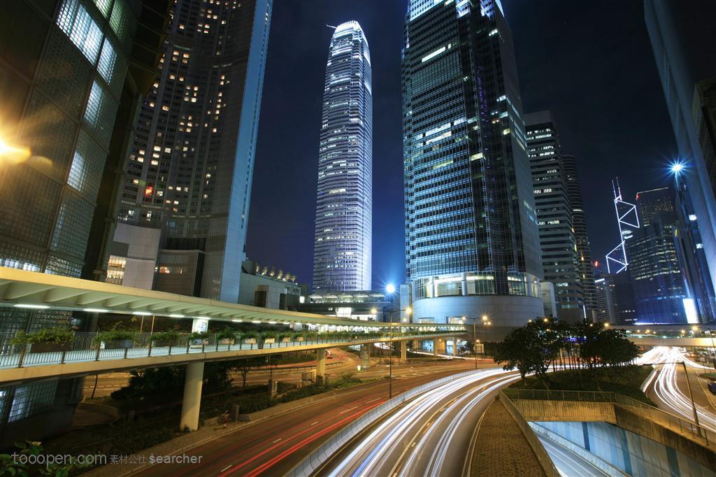香港繁华都市夜景