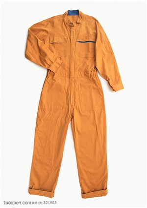 劳动工具-做劳动时穿的一套橘色连体服工作服