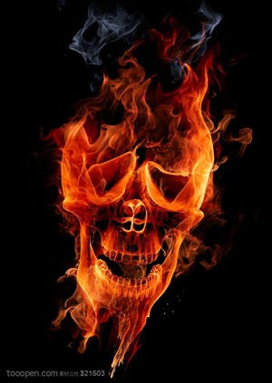 火焰-火焰形状的骷髅头