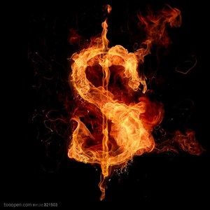 火焰-钱币火焰形状特写