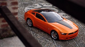 福特汽车-漂亮的橙色跑车