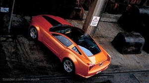 超级跑车-橙色的跑车