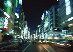 交通运输-城市中的夜景