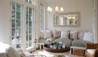 豪华欧式风格会客厅白浅色沙发