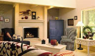 豪华欧式风格会客厅沙发和壁炉