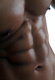 男性健肌特写-腹部肌肉