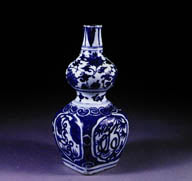 中华传统工艺-葫芦形青花瓷