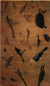 山水篇-乌龟与鸟雀图