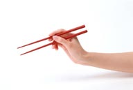 手的表情-夹筷子侧面图