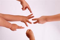 手的表情-教孩子伸手指图
