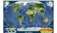 地球世界地图气象图