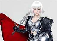 性感艳美明星范冰冰--游戏代言盔甲宝剑古代战士