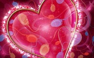 情人节素材-粉色星光金色金属质感红桃心边框