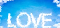 情人节素材--白云云朵拼成的LOVE字形