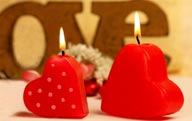 浪漫爱情主题--红心蜡烛