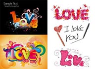 情人节-情人节LOVE艺术字创意设计字体