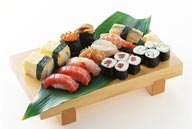 蔬果大餐-竹凳上的寿司